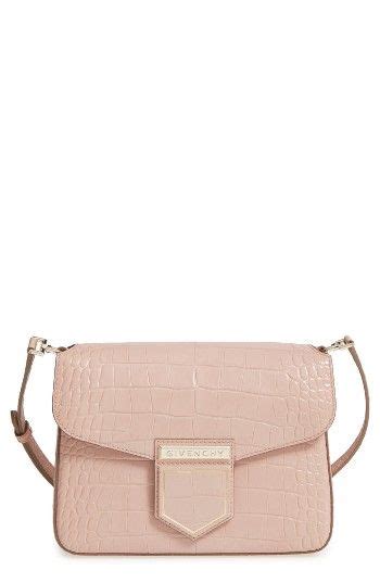 Small Nobile Croc Embossed Leather Crossbody Bag 